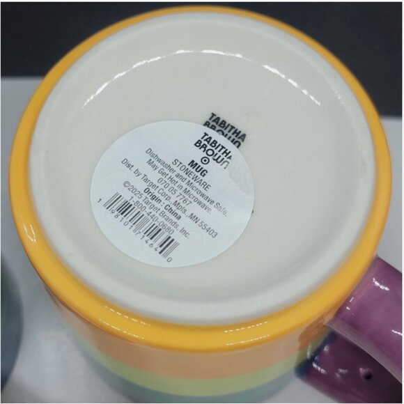 Tabitha Brown Coffee Business Stoneware Mugs 15 oz Set of 4 - Brand New - Picture 2 of 4